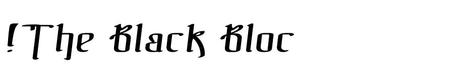 The Black Bloc font